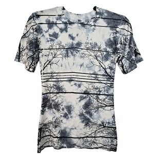 Heyne Bogut T Shirt Tie Dye Tree Branch Graphic Print Size 1 XS